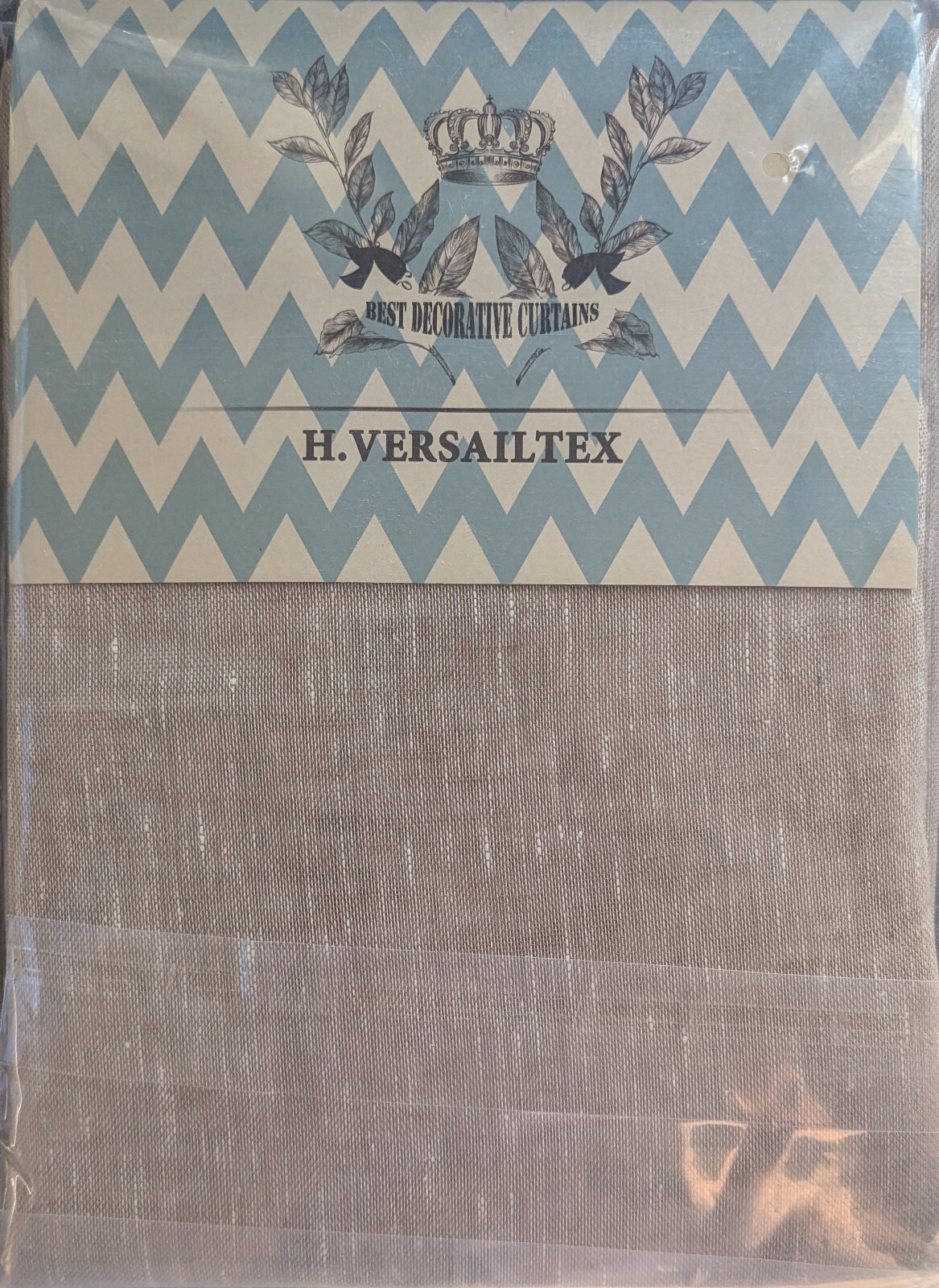 H. Versailtex Large 52×40 DESERT TAUPE Decorative Curtain New 1 Panel w/Tie Back