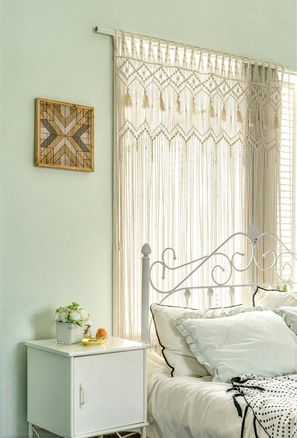 Versatile Macrame Wall Hanging – 51”W x 70”L for Window and Doorway Decor