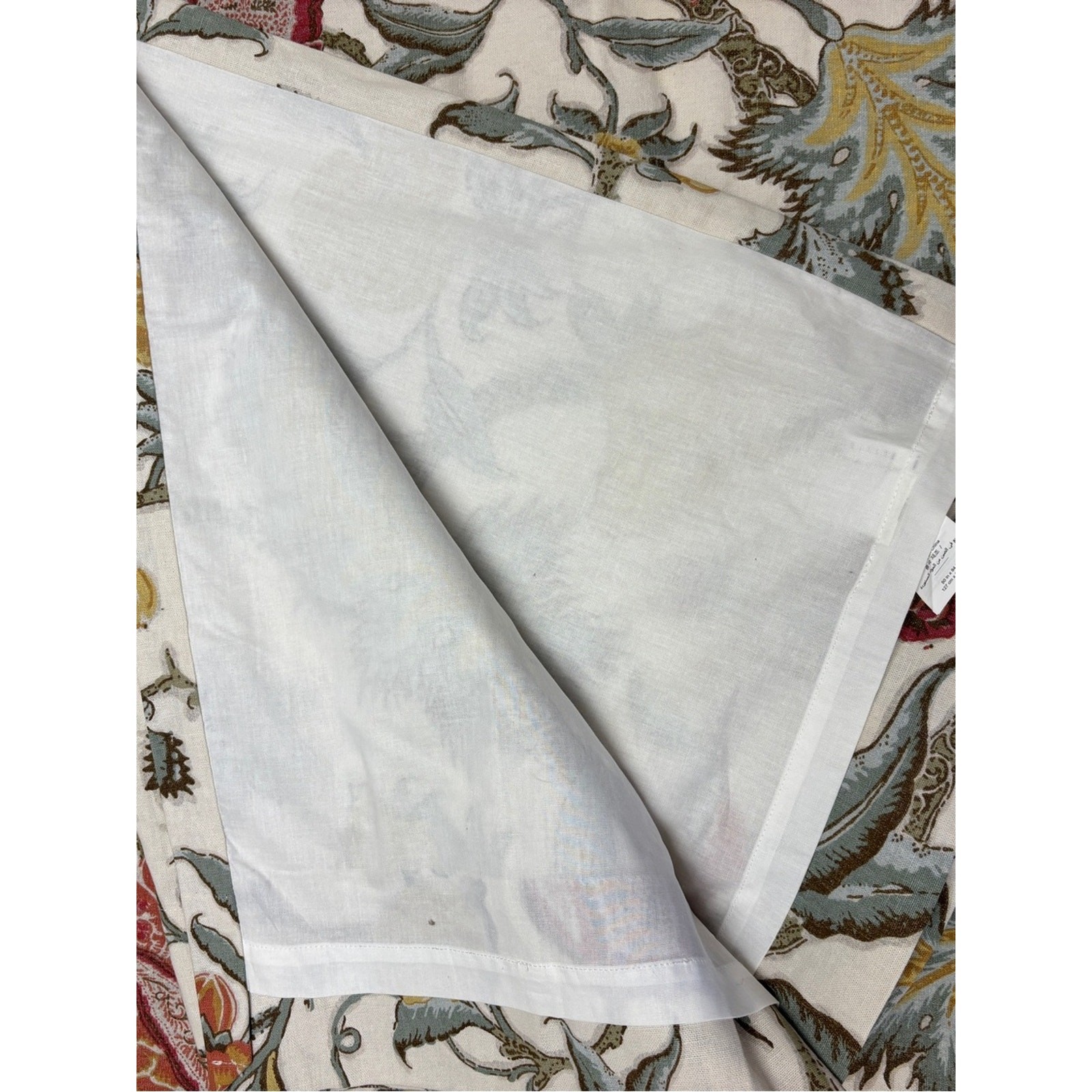 Pottery Barn Cynthia Palampore Linen Cotton Set of 2 Printed Curtains 50×84”
