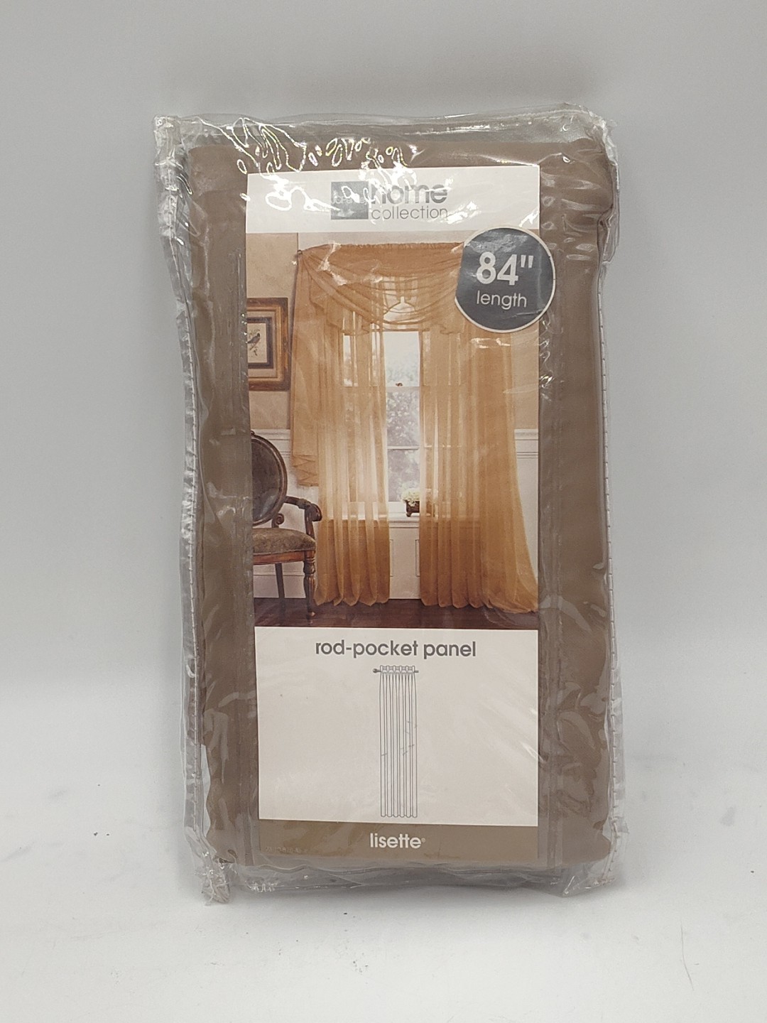 Home Collection Curtain- Mocha 84” Rod-Pocket Panel