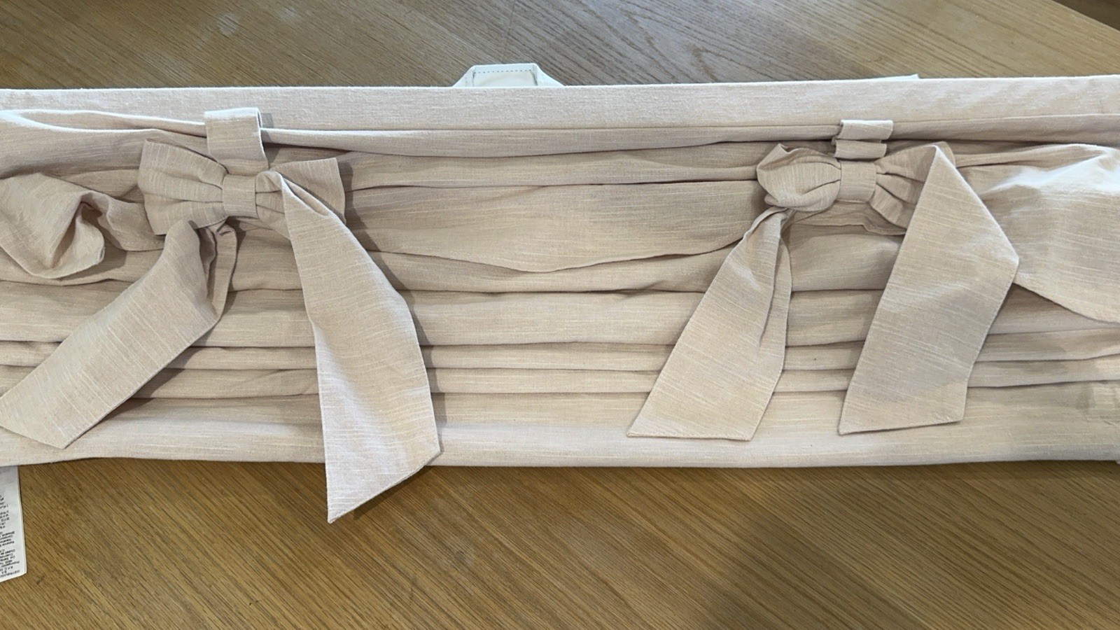 Pottery Barn Kids Evelyn Bow Valance Cordless Blackout Roman Shade 36”x64” Blush
