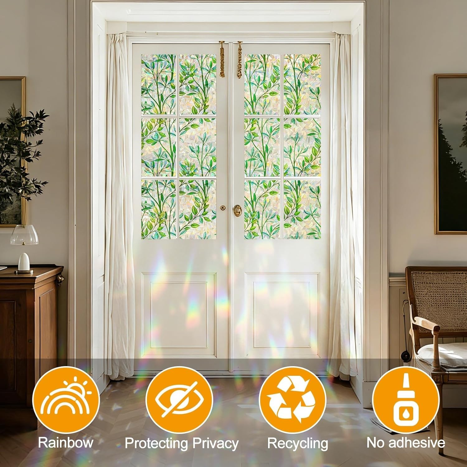Window Privacy Film Stain Glass Window Film Rainbow Window Film Window