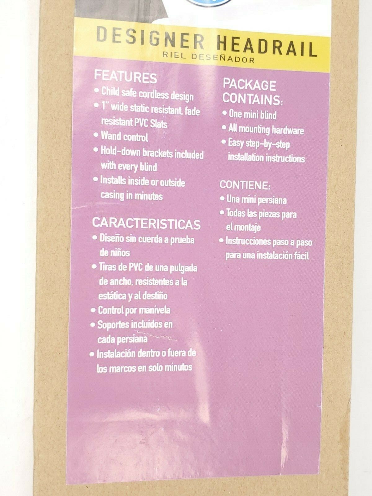Lotus & Windoware 1″ White Cordless Blind 36×72 Brand New Open Box Free Shipping
