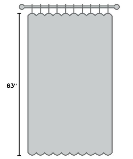 Style Selections Bernard White 40″ X 63″ Back Tab Window Curtain Panel