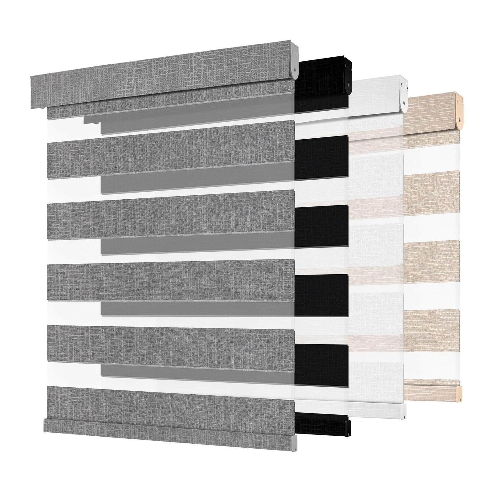 Cordless Zebra Blinds for Windows – Customizable Light Filtering & Blackout Z…
