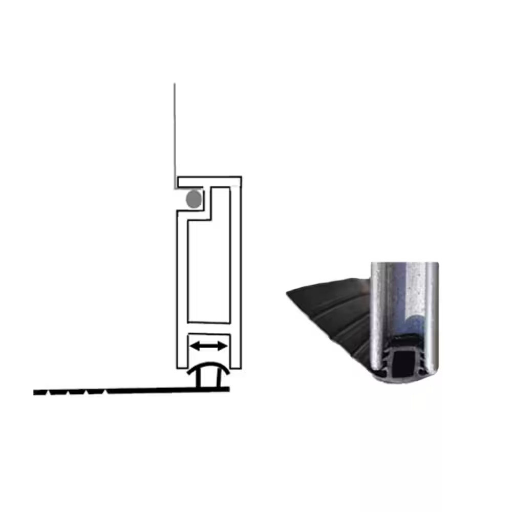 3/4 In. to 1-3/8 In. Wide, 7 Ft. Black Vinyl Bug Seal
