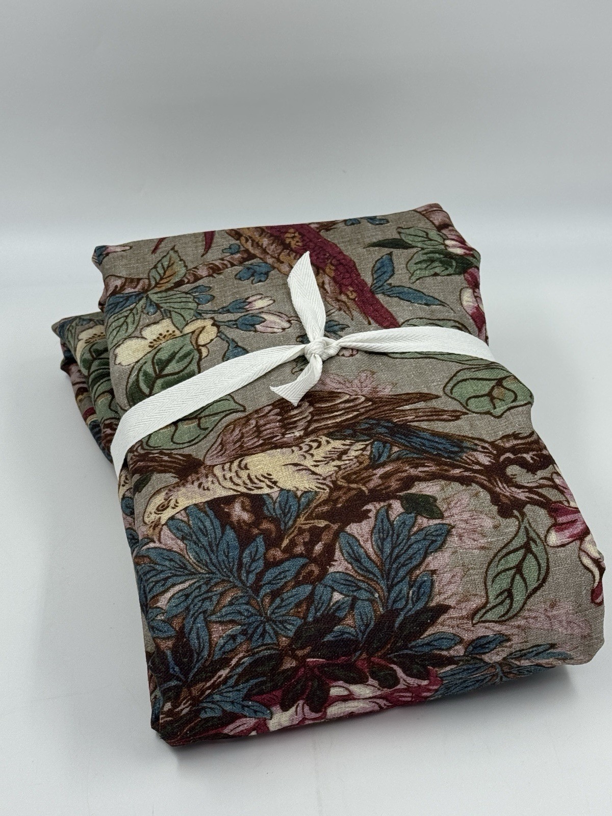 New POTTERY BARN Pheasant Floral Curtain-Multi-50×84″- Blackout