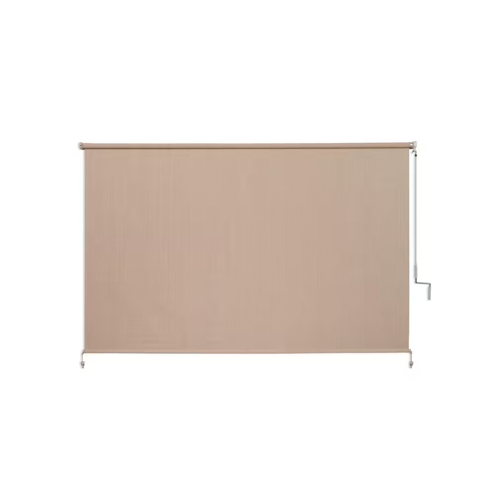 Camel Cordless UV Blocking Fade Resistant Fabric Exterior Roller Shade 96 In. W