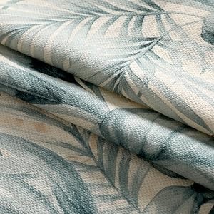 White Blackout Curtains Grommet Microfiber Pastoral Leaves Flamingo Floral