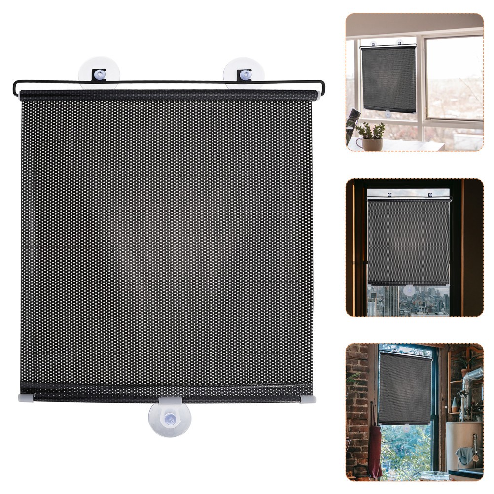 2 Sets Kitchen Privacy Curtain Suction Cup Blackout Curtains Uv Proof