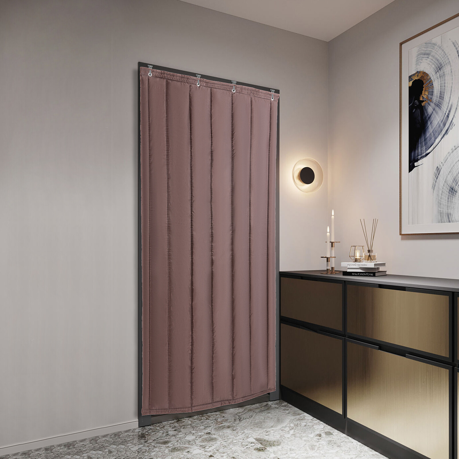 Thermal Insulated Door Curtain Door Curtain Soundproof Blanket, Privacy Curtains