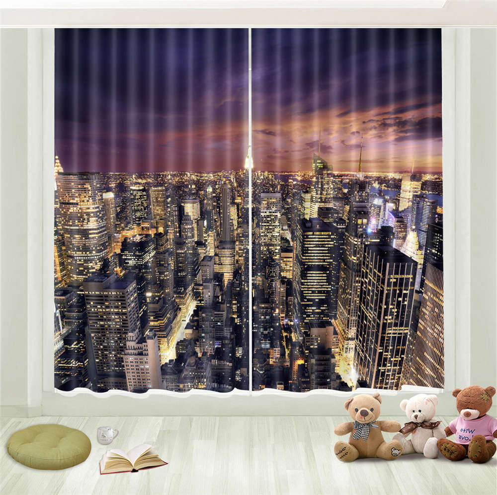Many Crumbling Building 3D Curtain Blockout Photo Printing Curtains Drape Fabric