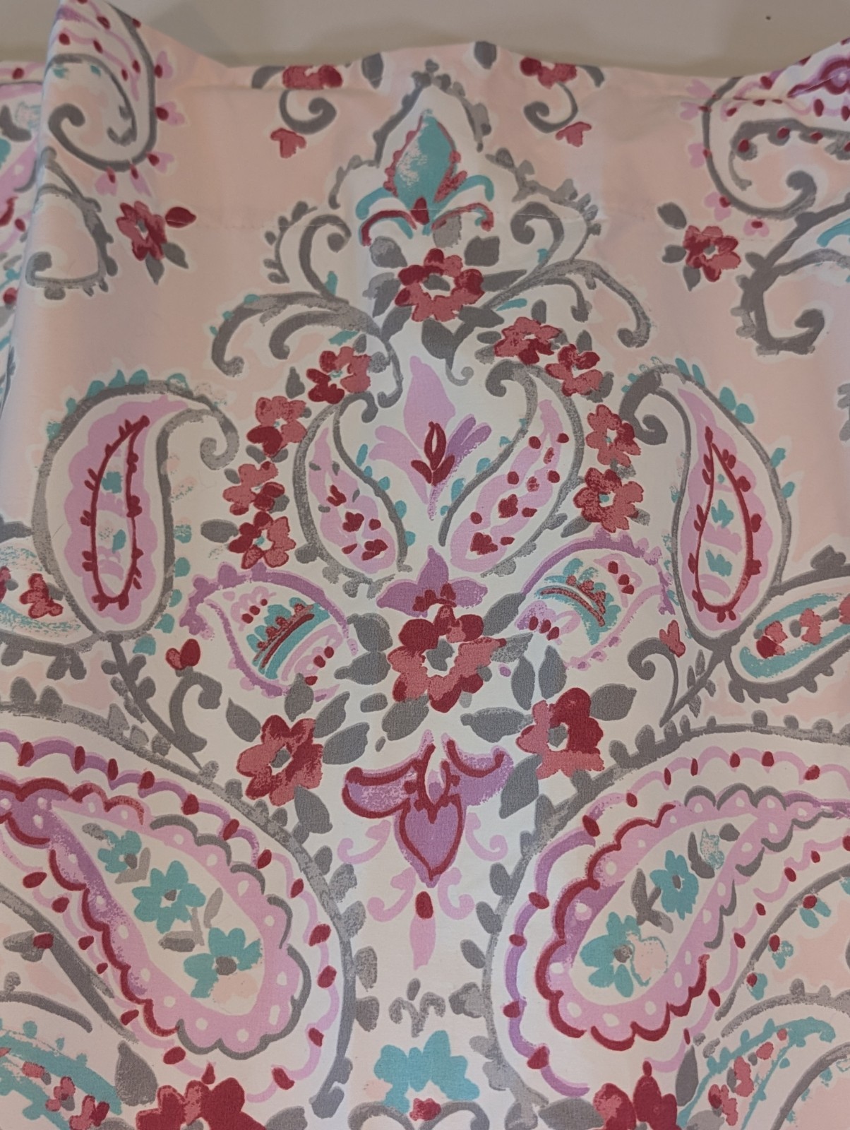 Nicole Miller Home Kids Pink Paisley Curtain Panels