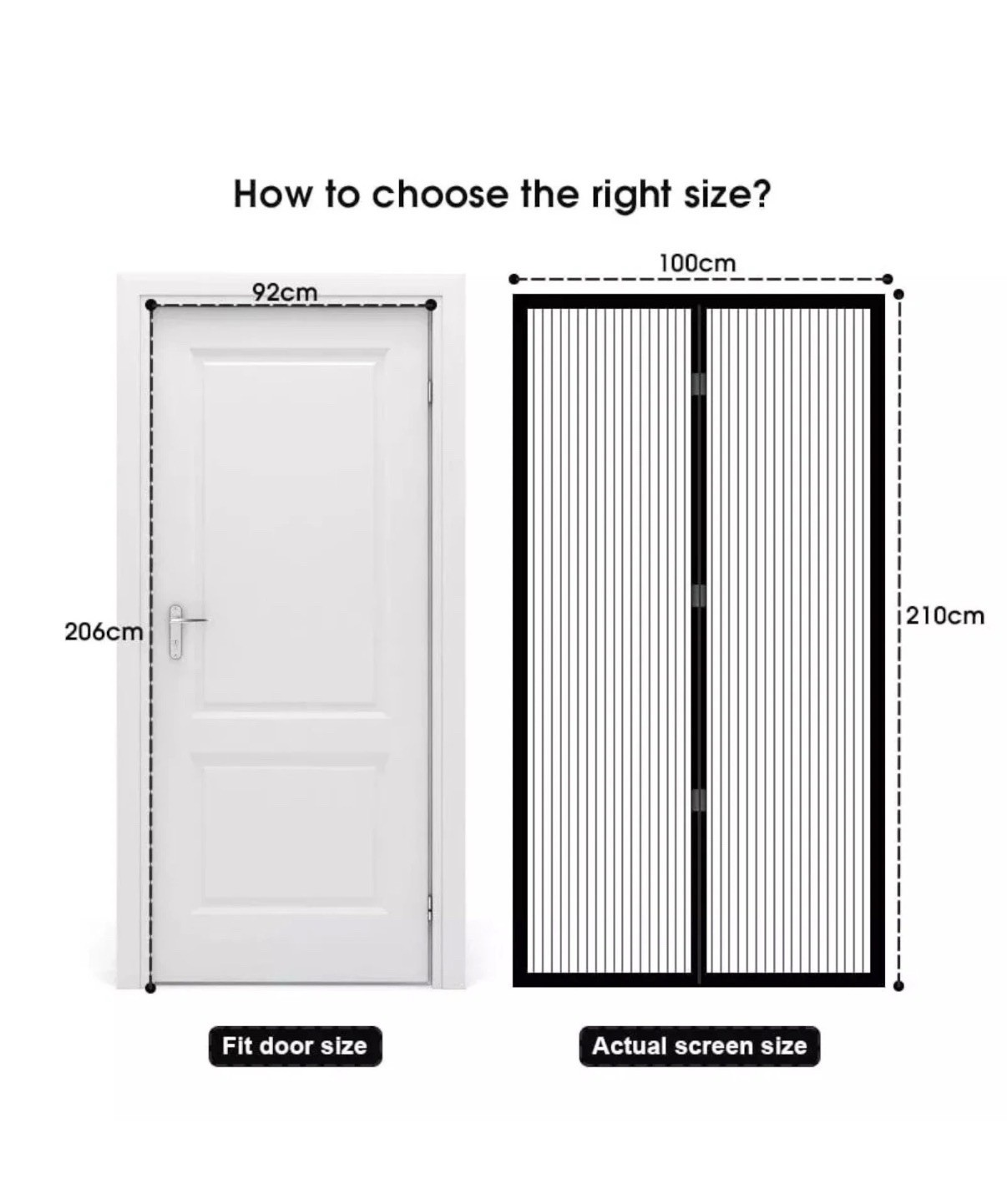 Magic Magnetic Door Mesh Net Fly Screen Mosquito Bug Curtain Hands Free Black AU