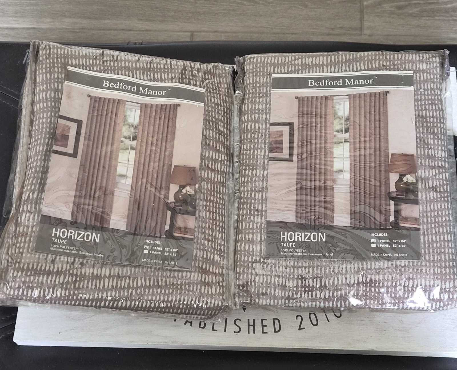 Bedford Manor Horizon Taupe 52×84 Curtains Panel Polyester Grommet Opaque