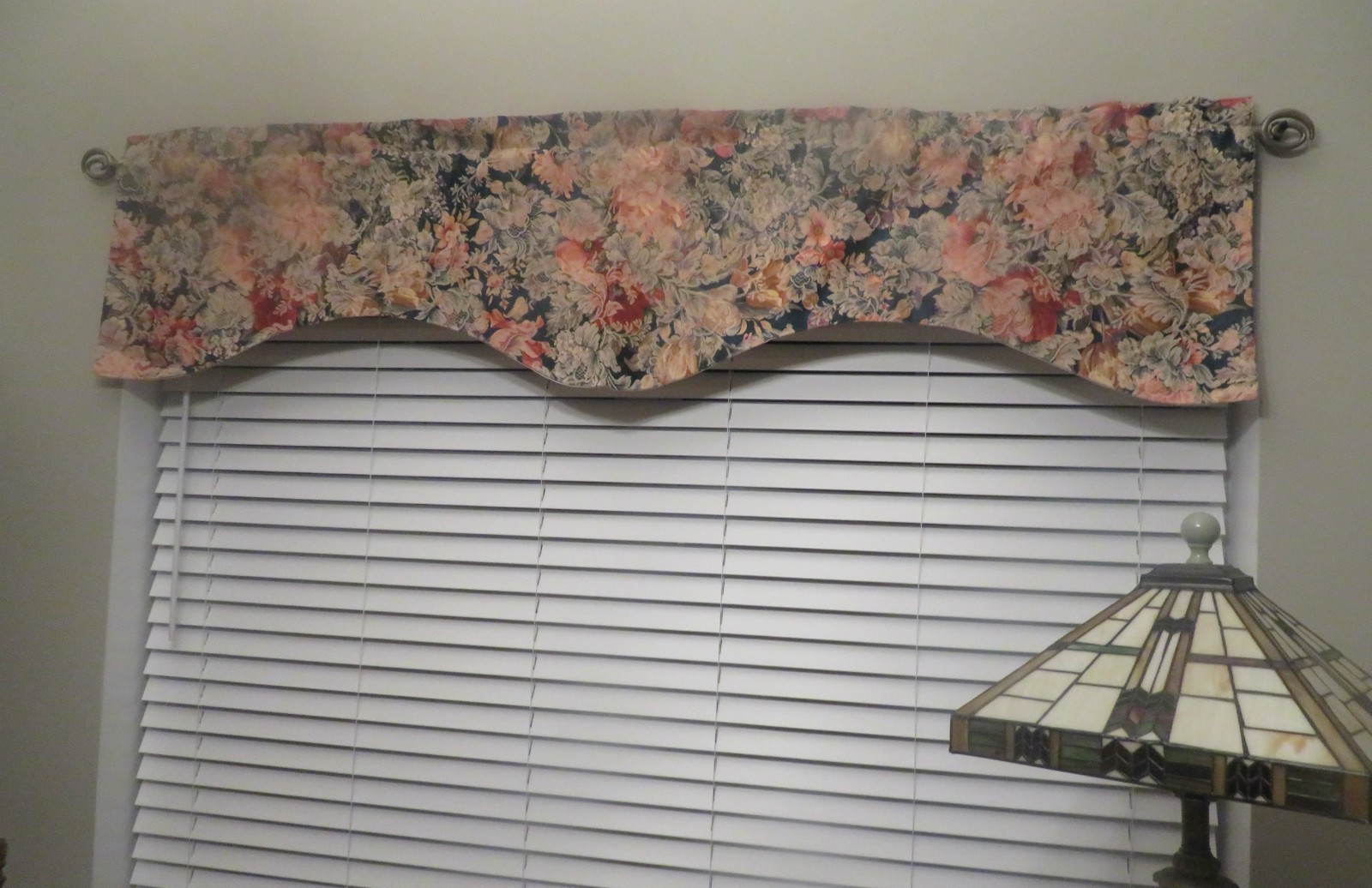 Elegant Tapestry Style Valance Orange Green Blue Floral Lined