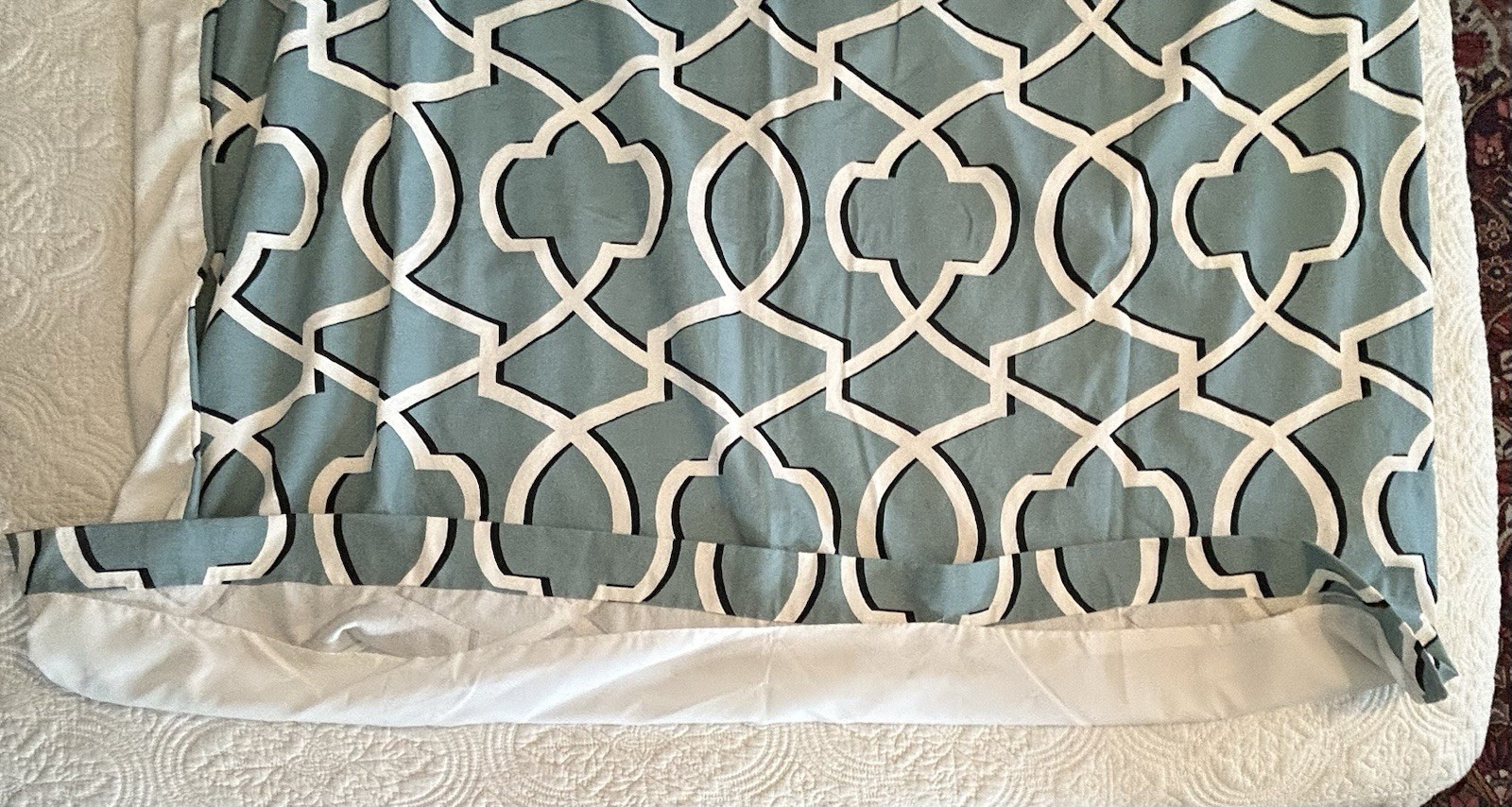 Handmade Drapery Panels Pair 98”L Pleated Lined Cool Pattern & Colors!!