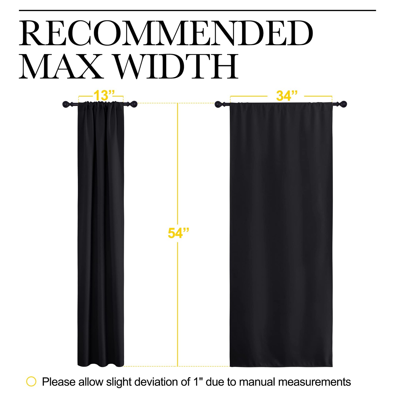 Black Out Curtain Panels for Kitchen – Energy Decoration Thermal Insulating B…