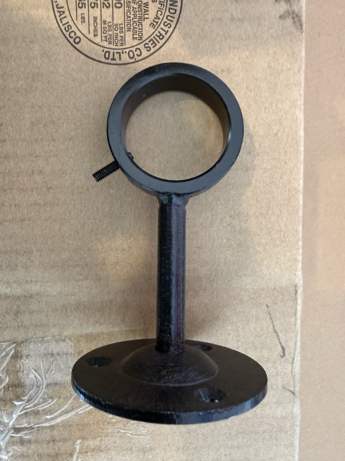 Pottery Barn Curtain Rod + Brackets – Cast Iron Black – Medium 48-88″ – 1.25″