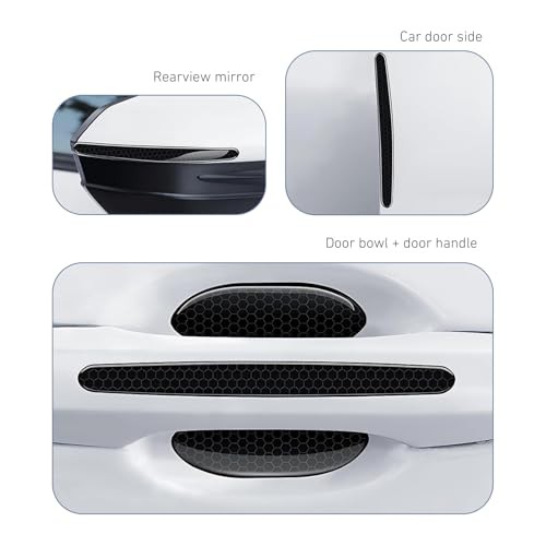 Car Door Bowl and Handle Protectors, Anti-scratch Waterproof Paint 8 PCS Black