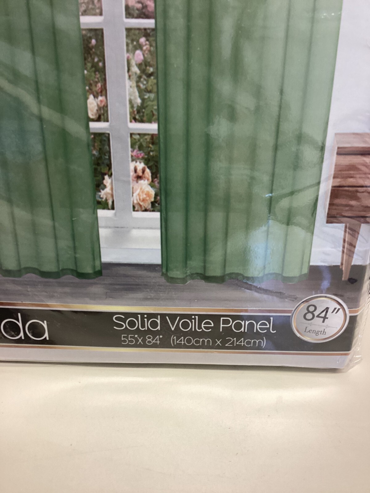 Linda Single Solid Voile Panel Green 84″ Length 55″ Width