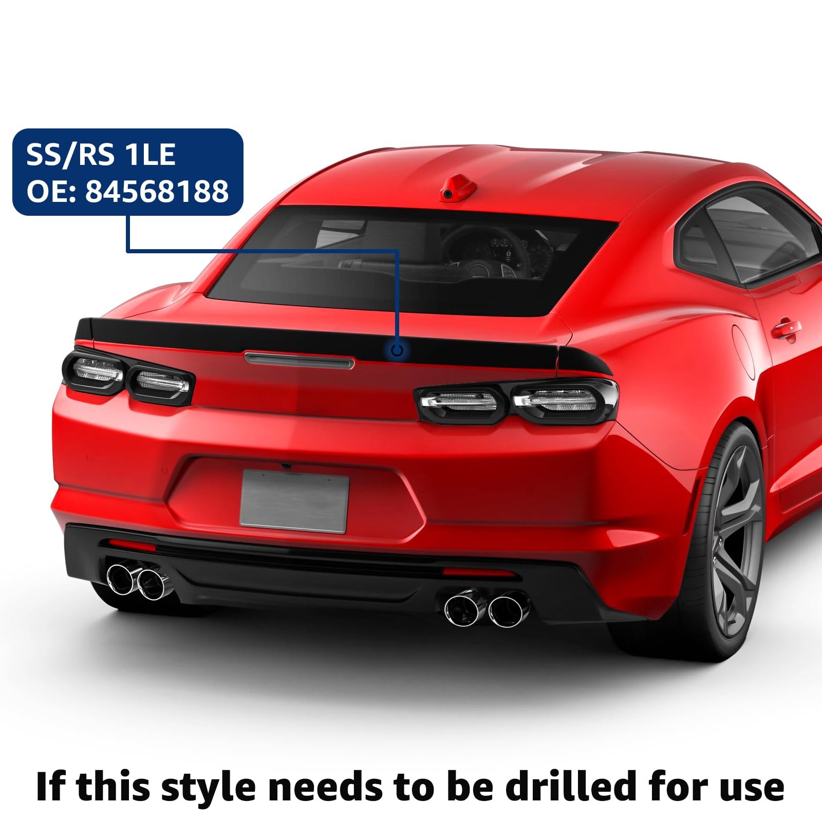 Rear Spoiler Trunk Wing Compatible with 2016-2024 Chevy 6TH Camaro Rear Trunk