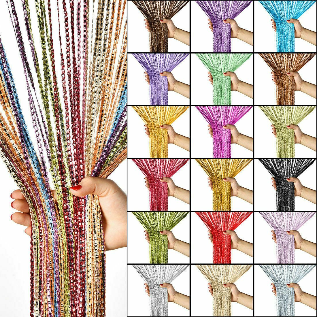 US Door String Curtain Room Divider Panel Window Tassel Fringe Fly Screen Hot
