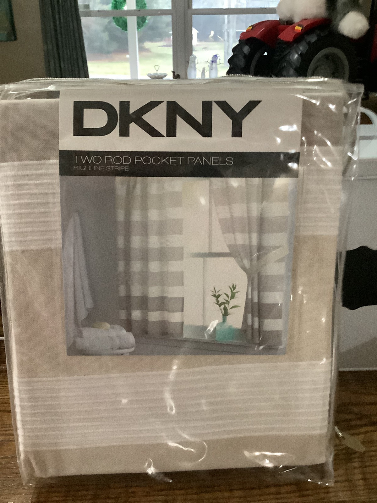 DNKY Two Rod Pocket Panel High line Stripe 100% 100% Cotton 38”x45”