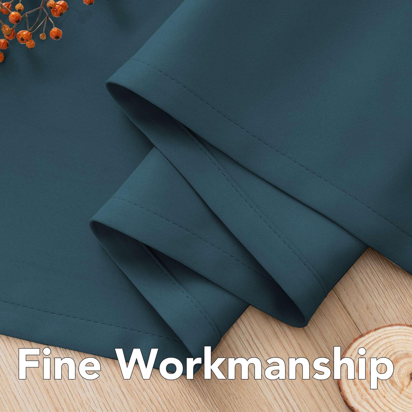 H.VERSAILTEX Blackout Thermal Insulated Grommet Curtains 52×84″ Dark Teal Bedroo