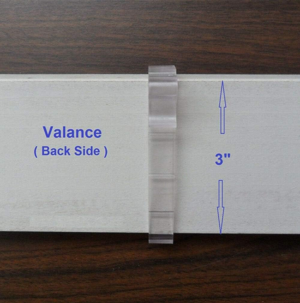 Clear Plastic Window Blinds Valance Clips, 3″ – 10Pcs