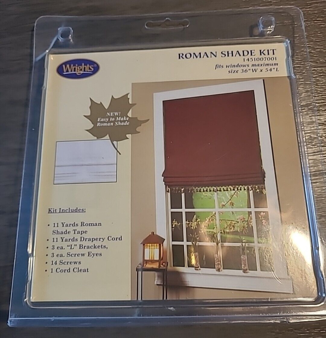 WRIGHTS Roman Shade Kit for 36″ W X 54″ L Home Improvement Window Treatment KIT