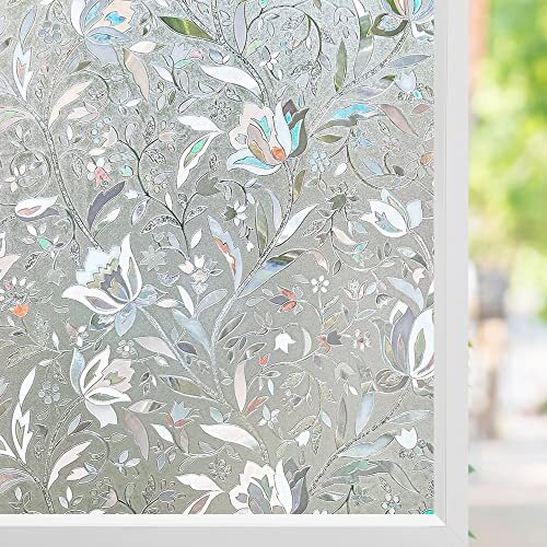 3D Window Film，Window Privacy Film， No Glue 17.5” x 78.7”（44.5x200cm）
