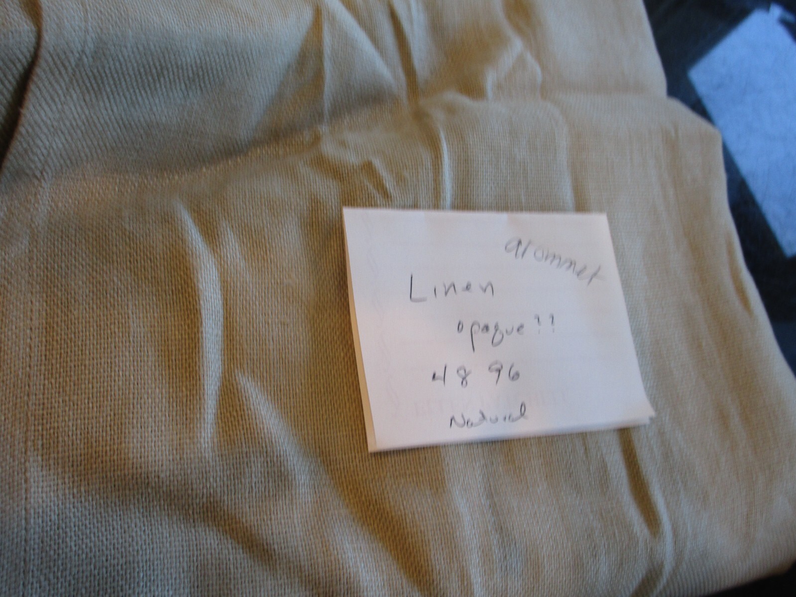 1 West Elm grommet linen opaque Curtain drape panel 48 96 natural New