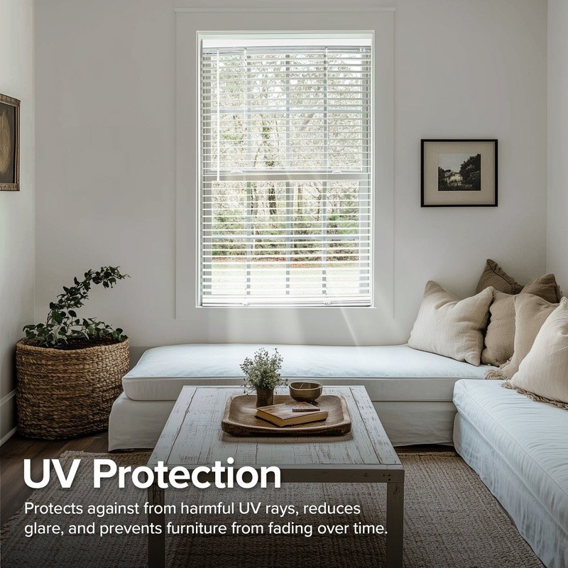 Cordless Mini Blinds Child Safe Light Control Easy Install Moisture Resistant US