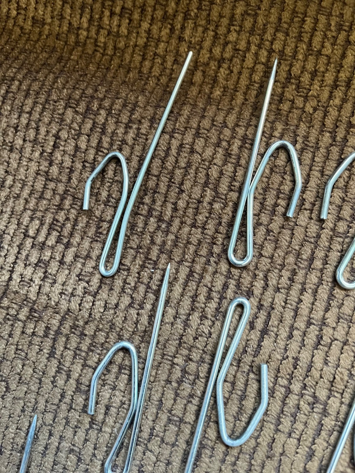 Drapery curtain hooks Vintage 1960s pleat 2.5 – 3 inch pin – lot of 18