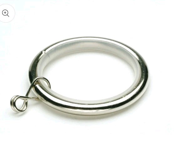 TRAX Drapery Decorative Rings Silver URG NB Inside 1.5″ Outside 1.97″ 10 Pack