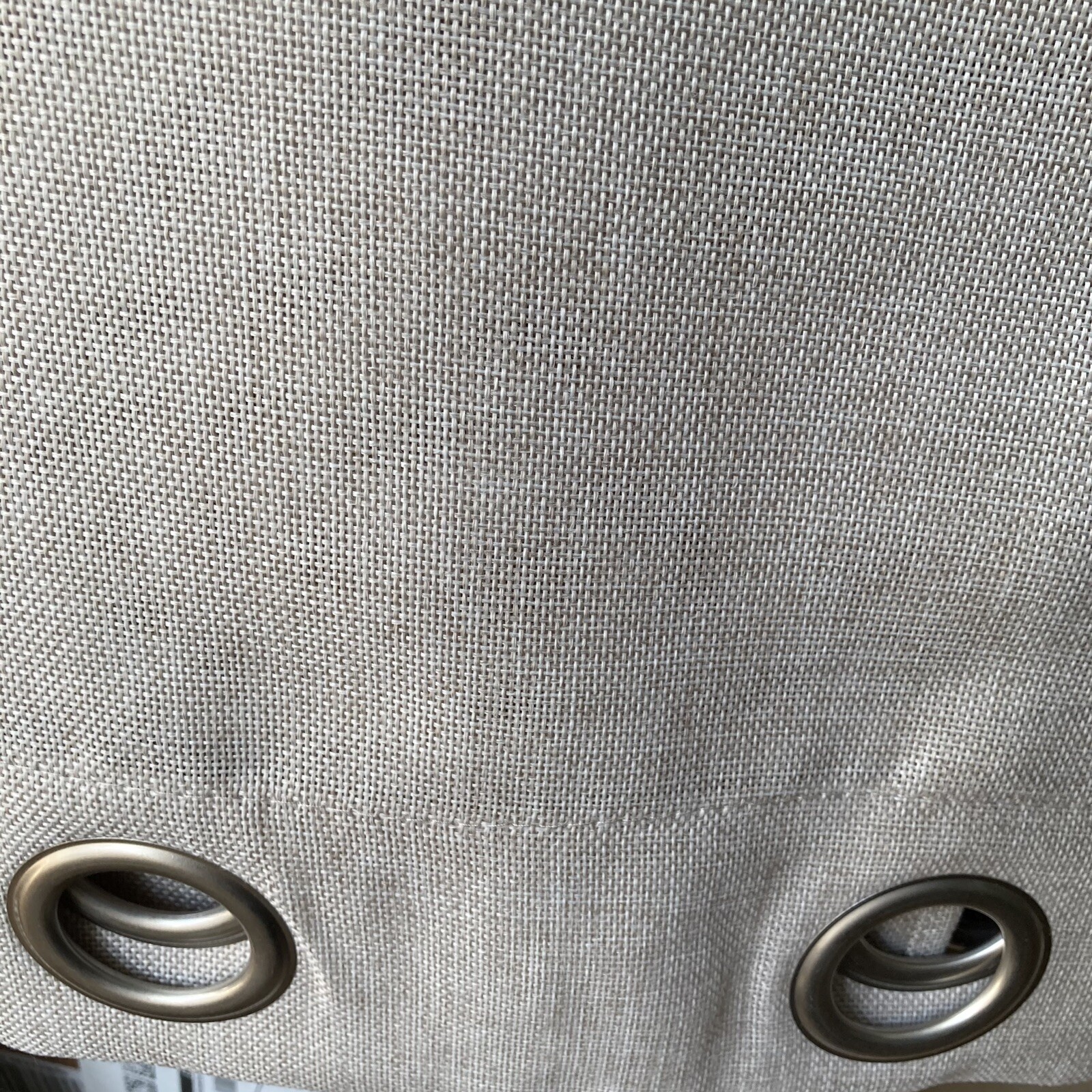 Design Décor Linen Crossweave Curtains Grommet Panels 38”x96″ Set of 2