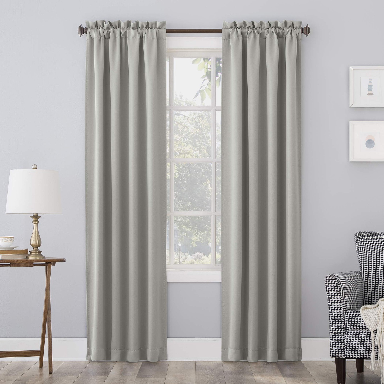 Energy Saving Blackout Curtain Panel 40″x95″ in Silver Gray