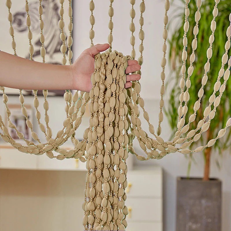 Lanter Curtains Courtyard Doors And Beaded Tassel Door Curtains Salon Decoration