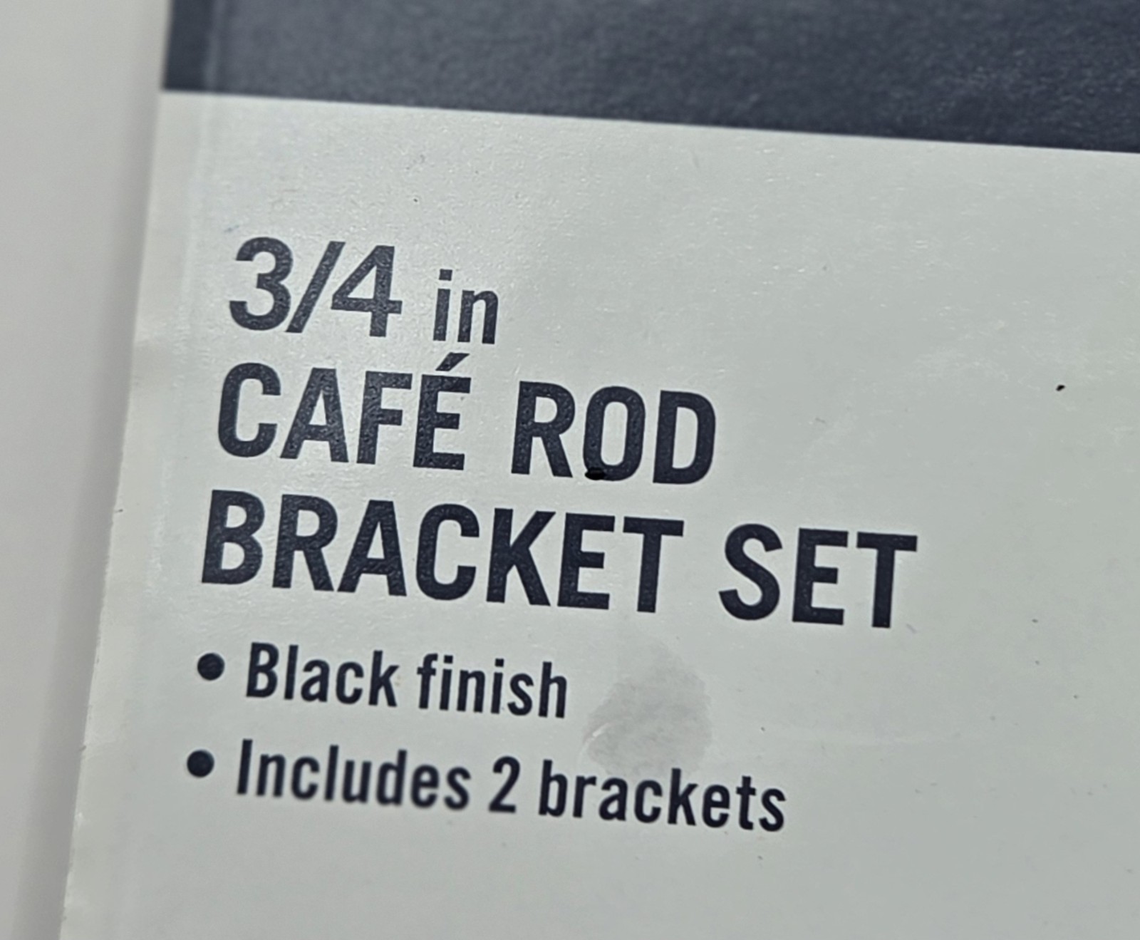 3/4 in. Decorative Cafe Rod Bracket Set Lot Of 4 Black Finish