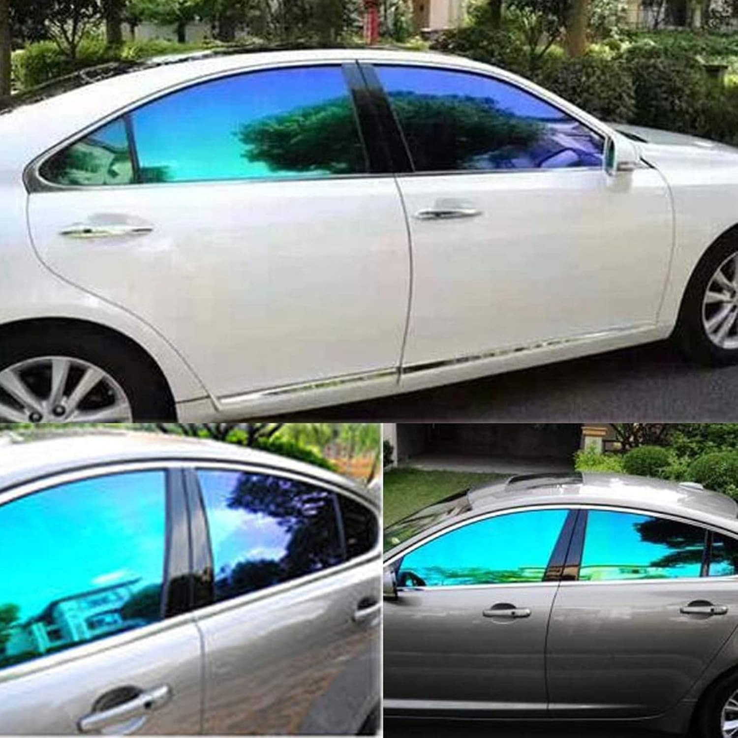 Window Tint Film for Cars, Car Side Window Tint Chameleon Purple Blue Solar Prot