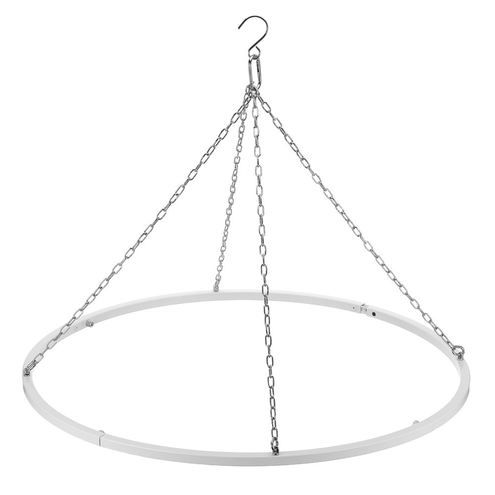 Hoop Ceiling Drapes Hanging Kit for Wedding – 23.62” Stainless Steel Canopy