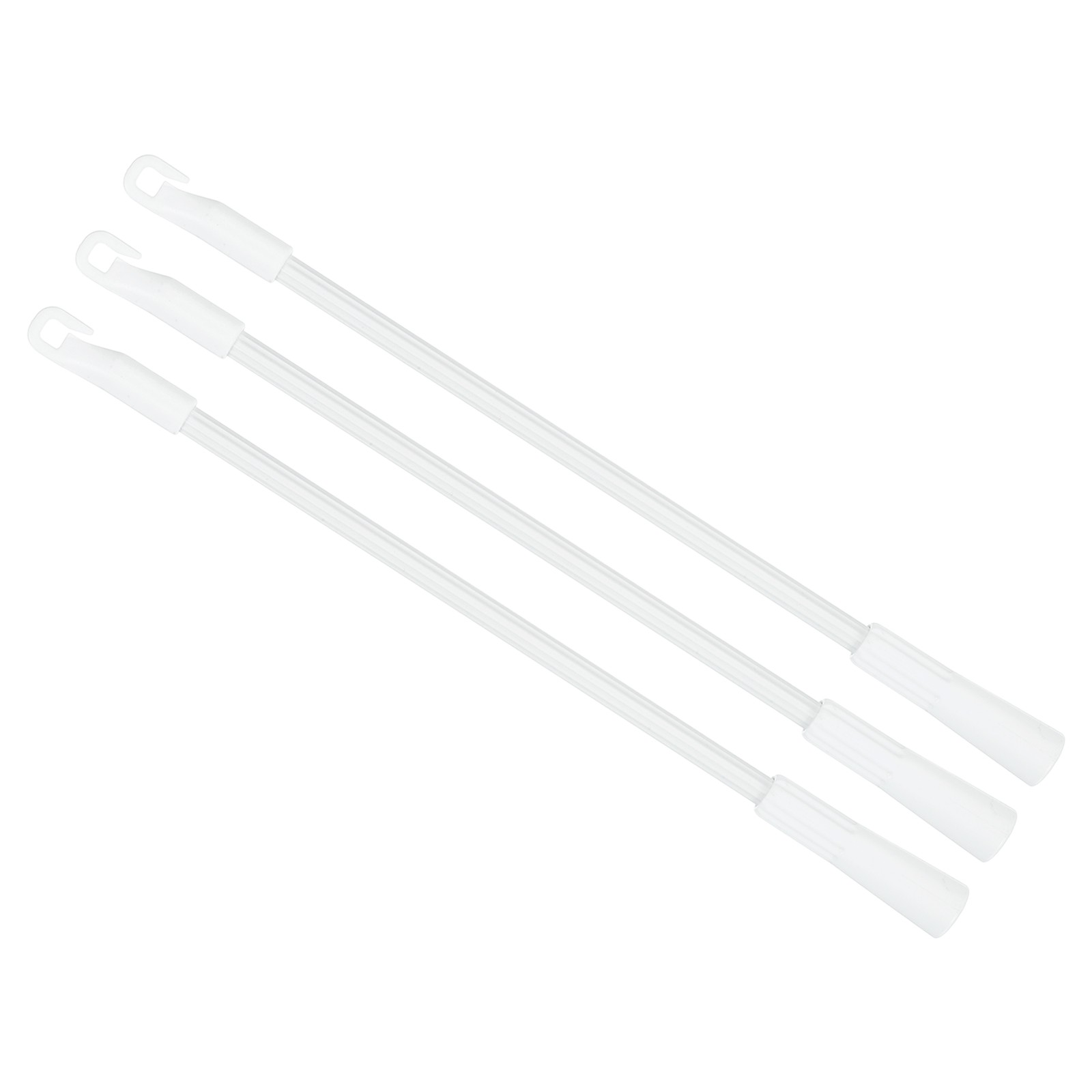 3Pcs 12″ Blinds Wand Replacement Alloy Blinds Tilt Wand with Hook & Grip White