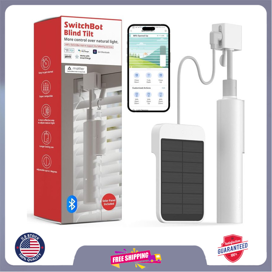 Motorized Blind Tilt Smart Electric Blinds Solar Bluetooth Light Sensor