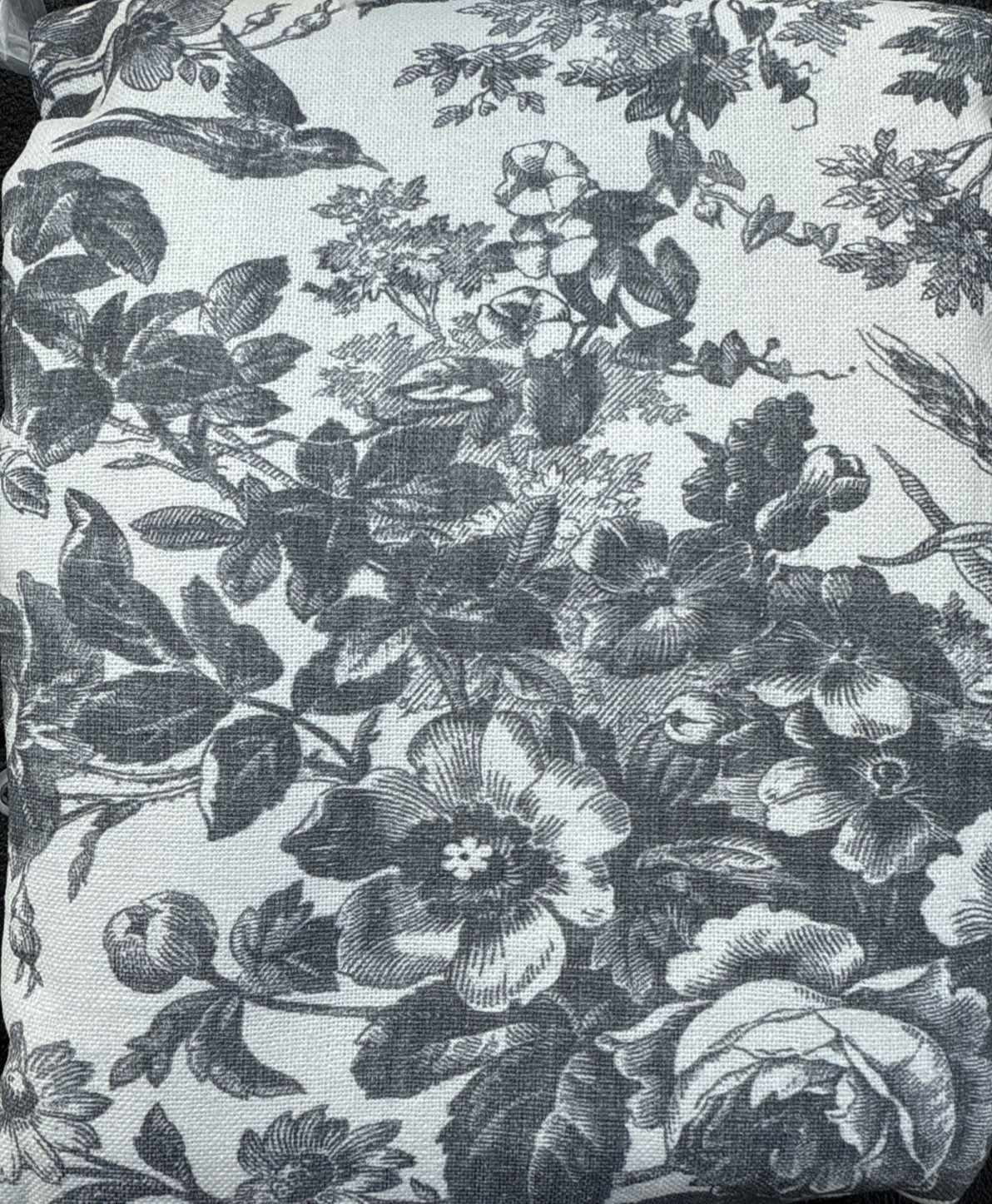 (1) Pottery Barn Sorrel Toile Drape Curtain – 50×84″ – Charcoal – New