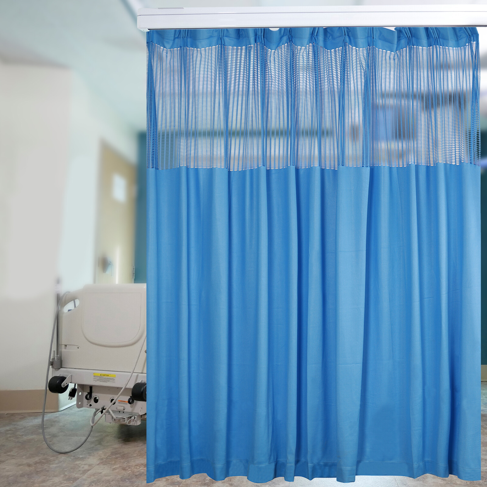 Room Divider Curtain Blue SPA Salons School Nursery Screen Partition 12ft x 8ft