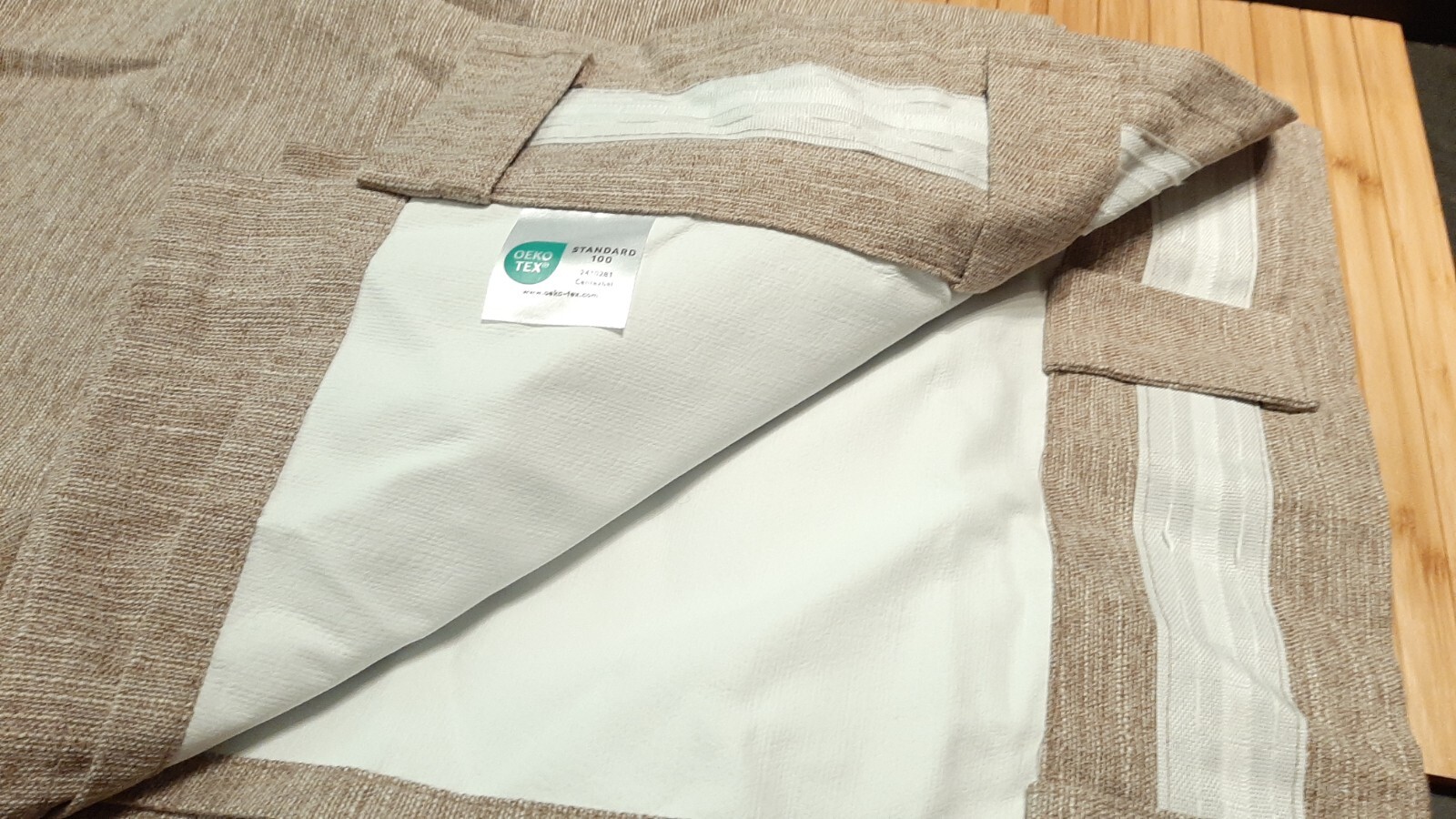 Pair Topfinel Taupe Burlap Linen Blackout Curtains 52×84 Slub Beige Brown New J9