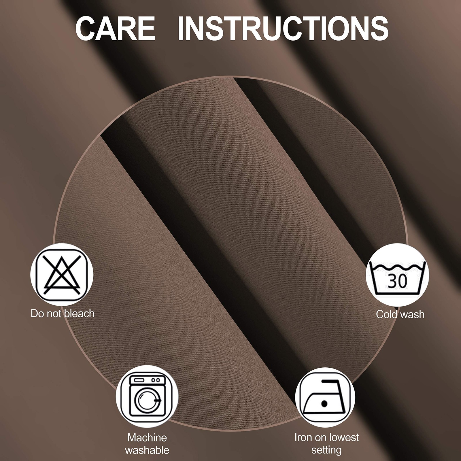Chocolate Brown Thermal Blackout Curtains/52 X 84 Inch/Set of 2 Panels Room Dark