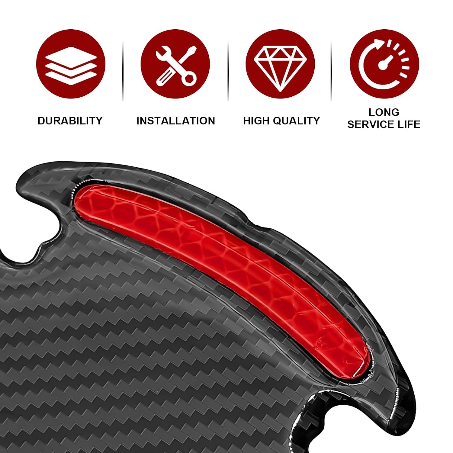 8PCS Universal Car Door Handle Protector Sticker – 3D Carbon Fiber Anti-Scratch
