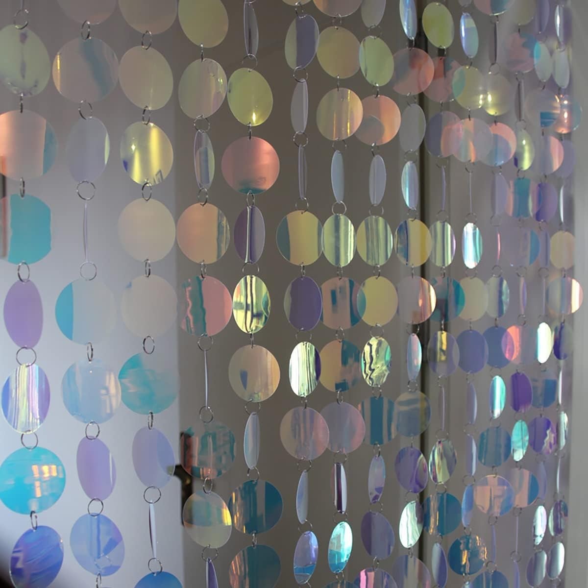 Sparkle Sequin Beaded Curtain Door String Curtains, PVC Sequin Bead Doorway Curt